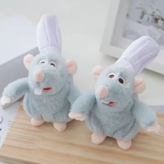 Disney Ratatouille Plush Key Chain Cooking Mouse King Pendant Doll Toy Backpack Pendant Car Decoration Creativity Kids Gift